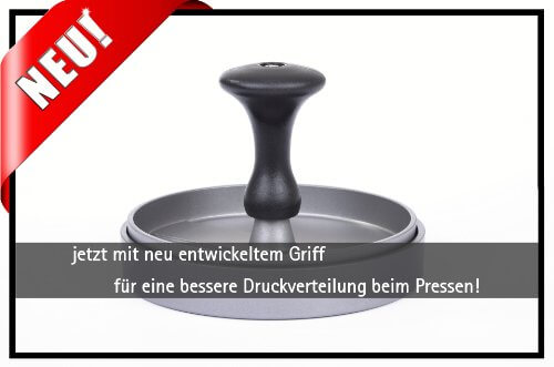 GRÄWE® Hamburgerpressen-Set - jetzt mit neuem Komfortgriff und 25 Blatt Backpapier - 5